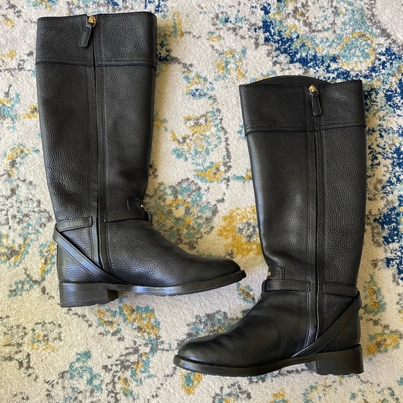 Tory Burch Leather Riding Boots - Picture 2 of 16